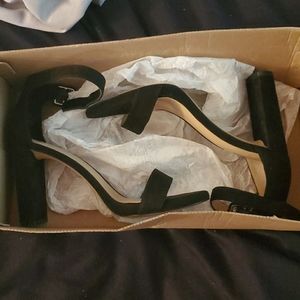 Classic black heels w/ ankle strap